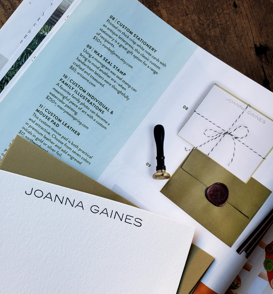 Joanna Gaines Stationery Printed by Iron Leaf Press