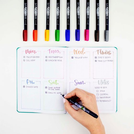 Fudenosuke Brush Pens  Colors, Set of 10 - Iron Leaf Press